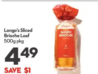 Longo's Longo's Sliced Brioche Loaf offer