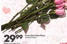 Longo's Dozen Short Stem Roses offer