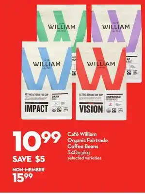 Longo's Café William Organic Fairtrade Coffee Beans offer