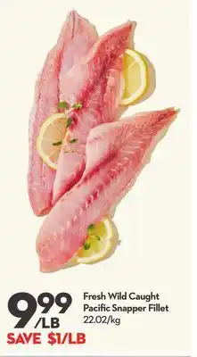 Longo's Fresh Wild Caught Pacific Snapper Fillet offer