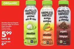 Longo's Harmless Harvest Organic Coconut Water & Coconut Meat Smoothie offer