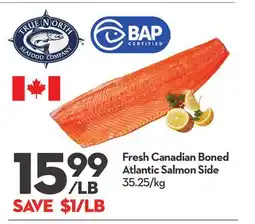 Longo's Fresh Canadian Boned Atlantic Salmon Side offer