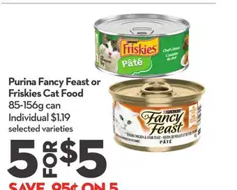 Longo's Purina Fancy Feast or Friskies Cat Food offer