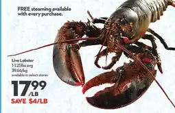 Longo's Live Lobster offer