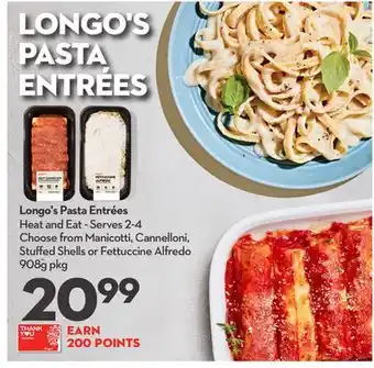 Longo's Longo's Pasta Entrées offer