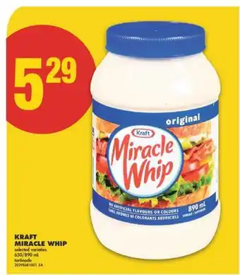 No Frills KRAFT MIRACLE WHIP offer