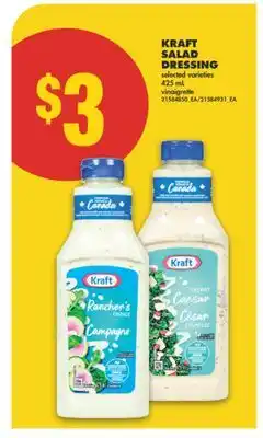 No Frills KRAFT SALAD DRESSING, 425 mL offer