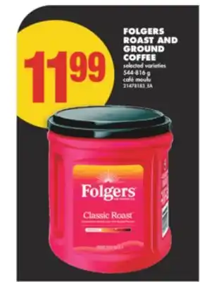 No Frills FOLGERS ROAST AND GROUND COFFEE, 544-816 G offer