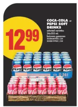 No Frills COCA-COLA or PEPSI SOFT DRINKS, 24x355 mL offer