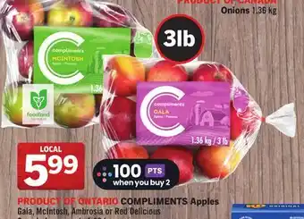 Foodland COMPLIMENTS Apples offer