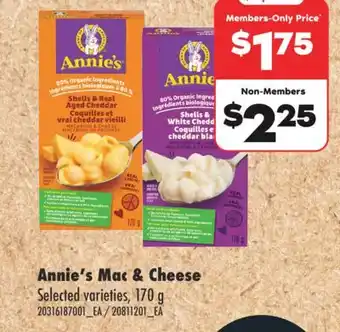 No Frills ANNIE'S MAC & CHEESE, 170 G offer