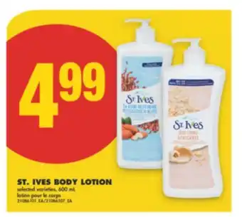 No Frills ST. IVES BODY LOTION, 600 mL offer