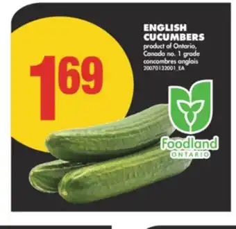 No Frills ENGLISH CUCUMBERS offer