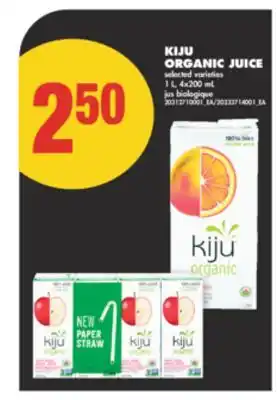 No Frills KIJU ORGANIC JUICE 1 L, 4x200 ML offer