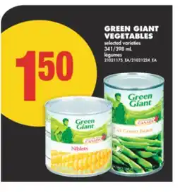 No Frills GREEN GIANT VEGETABLES, 341/398 ML offer