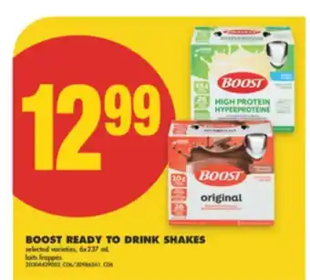 No Frills BOOST READY TO DRINK SHAKES 6x237ML offer