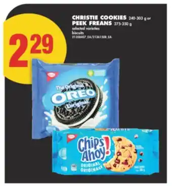 No Frills CHRISTIE COOKIES 240-303 g or PEEK FREANS 275-350 g offer