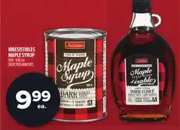 Metro IRRESISTIBLES MAPLE SYRUP offer