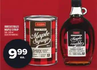 Metro IRRESISTIBLES MAPLE SYRUP offer