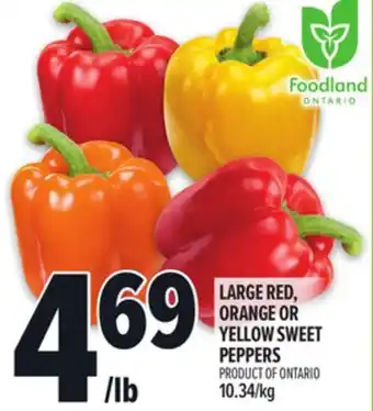 Metro LARGE RED, ORANGE OR YELLOW SWEET PEPPERS offer