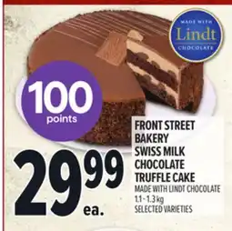 Metro FRONT STREET BAKERY SWISS MILK CHOCOLATE TRUFFLE CAKE offer