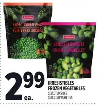 Metro IRRESISTIBLES FROZEN VEGETABLES offer