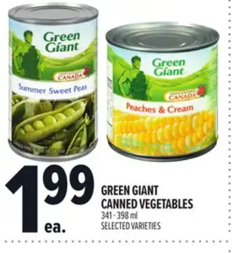 Metro GREEN GIANT CANNED VEGETABLES offer