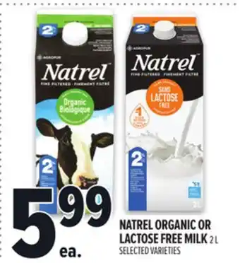 Metro NATREL ORGANIC OR LACTOSE FREE MILK offer