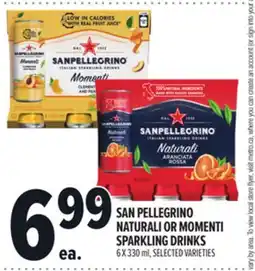 Metro SAN PELLEGRINO NATURALI OR MOMENTI SPARKLING DRINKS offer