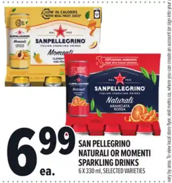 Metro SAN PELLEGRINO NATURALI OR MOMENTI SPARKLING DRINKS offer