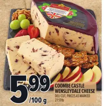 Metro COOMBE CASTLE WENSLEYDALE CHEESE offer