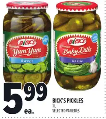 Metro BICK'S PICKLES offer