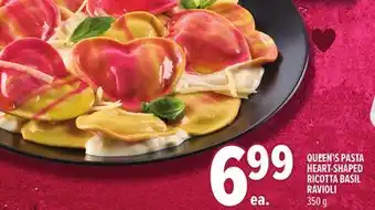 Metro QUEEN'S PASTA HEART-SHAPED RICOTTA BASIL RAVIOLI offer