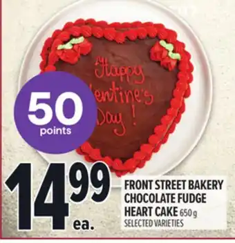 Metro FRONT STREET BAKERY CHOCOLATE FUDGE HEART CAKE offer