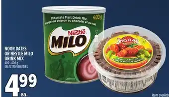 Metro NOOR DATES OR NESTLE MILO DRINK MIX offer