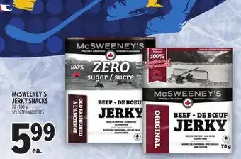 Metro MCSWEENEY'S JERKY SNACKS offer