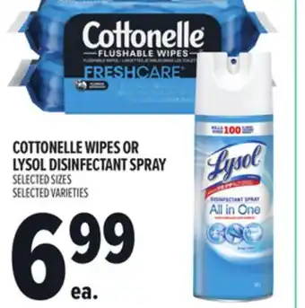 Metro COTTONELLE WIPES OR LYSOL DISINFECTANT SPRAY offer