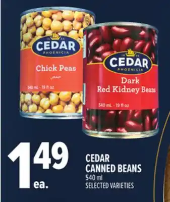 Metro CEDAR CANNED BEANS offer