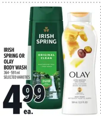 Metro IRISH SPRING OR OLAY BODY WASH offer