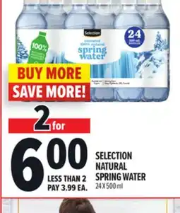 Metro SELECTION NATURAL SPRING WATER offer