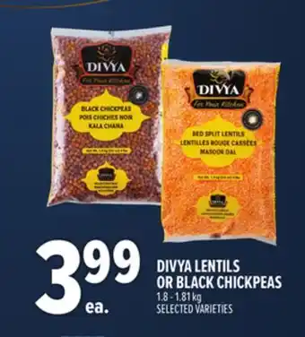 Metro DIVYA LENTILS OR BLACK CHICKPEAS offer