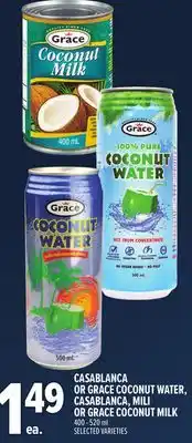 Metro CASABLANCA OR GRACE COCONUT WATER, CASABLANCA, MILI OR GRACE COCONUT MILK offer