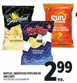 Metro RUFFLES, SMARTFOOD POPCORN OR SUN CHIPS offer