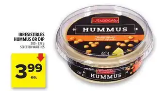 Metro IRRESISTIBLES HUMMUS OR DIP offer