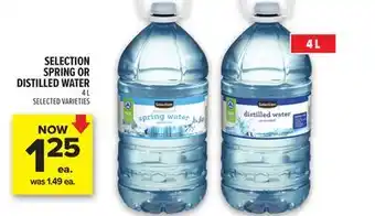 Metro SELECTION SPRING OR DISTILLED WATER offer