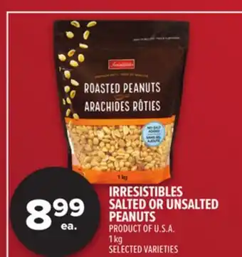 Metro IRRESISTIBLES SALTED OR UNSALTED PEANUTS offer