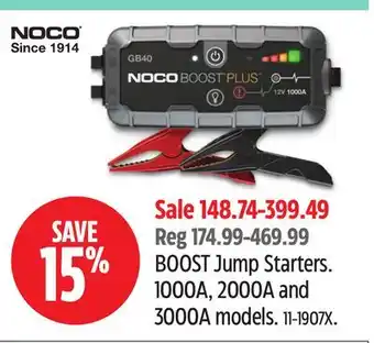 Canadian Tire BOOST Jump Starters offer