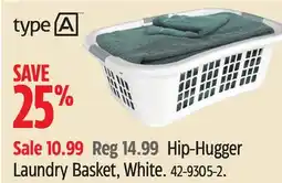 Canadian Tire type A Hip-Hugger Laundry Basket, White offer