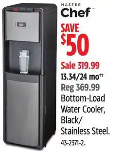 Canadian Tire Master Chef Bottom-Load Water Cooler, Black/Stainless Steel offer