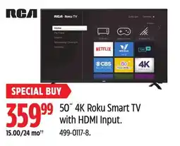 Canadian Tire 50˝ 4K Roku Smart TV with HDMI Input offer